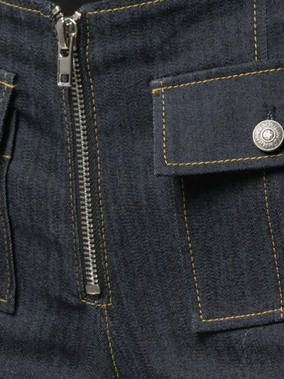 Cinq À Sept Azure Front High-rise Wide-leg Crop Jeans In Blue