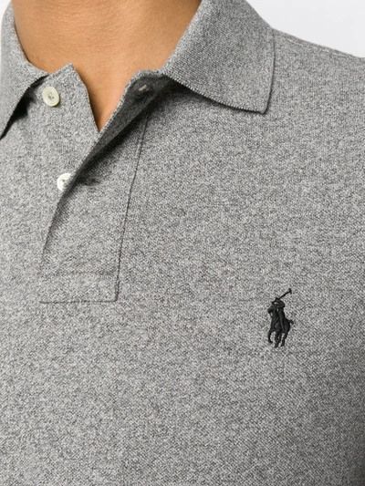 Polo Ralph Lauren Logo Polo Shirt In Grey
