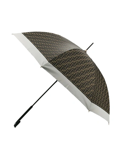 Shop Fendi Ff Motif Umbrella In Green