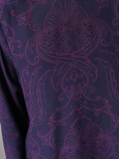 Pre-owned Versace Baroque Print Long-sleeved T-shirt In Purple