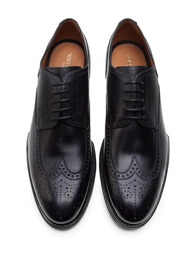 Dolce & Gabbana Brogue Detail Derby Shoes In Black