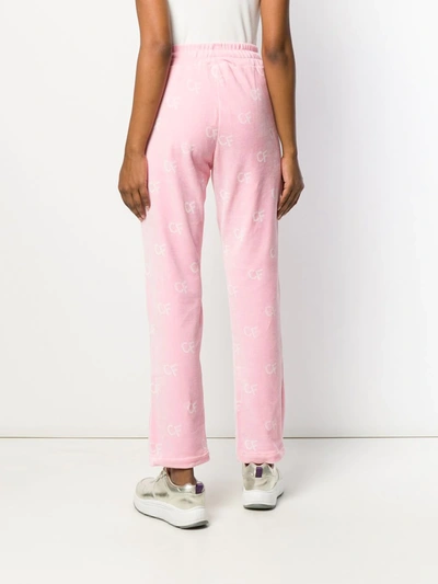 Shop Chiara Ferragni Logo Print Track Pants In Pink