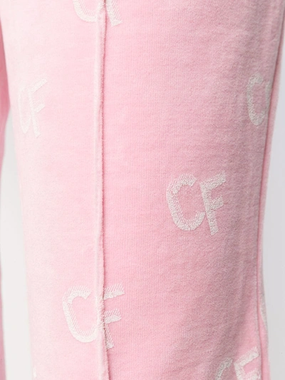 Shop Chiara Ferragni Logo Print Track Pants In Pink