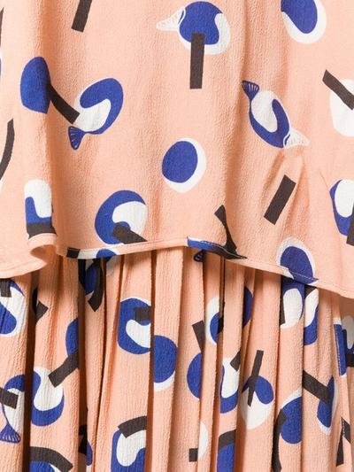 Shop Henrik Vibskov Layered Print Dress In Pink