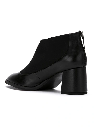 Shop Studio Chofakian Neoprene Panels Leather Boots In Black