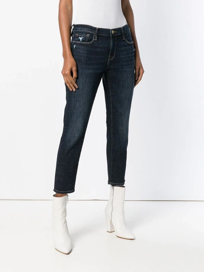 Shop Frame Le Garcon Crop Jeans In Blue