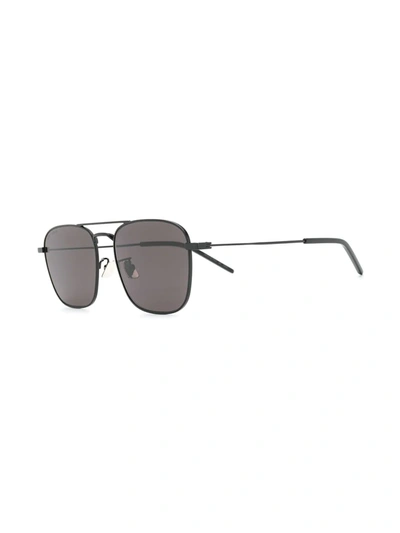 Shop Saint Laurent Sl309 Aviator Sunglasses In Black
