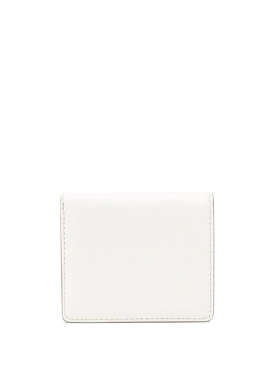 Shop Maison Margiela Four-stitch Leather Bi-fold Wallet In White