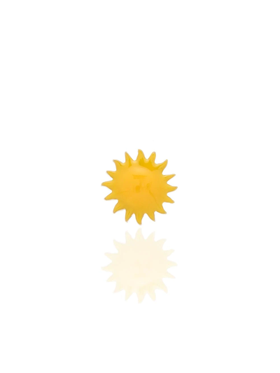 Shop Loquet 18kt Yellow Gold Enamel Sun Charm