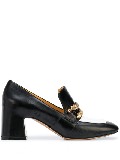 Shop Madison.maison Perla Block Heel Loafers In Black