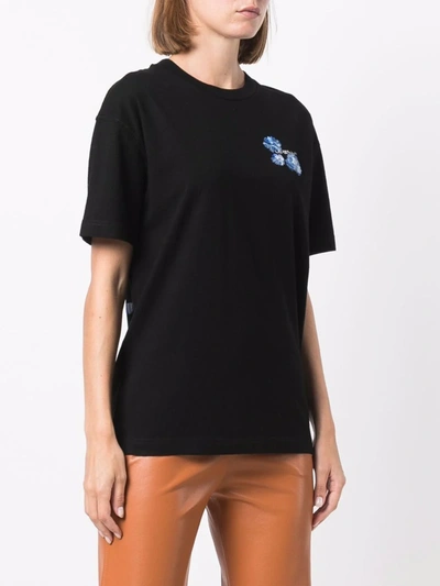 Shop Off-white Floral-arrows T-shirt In Black