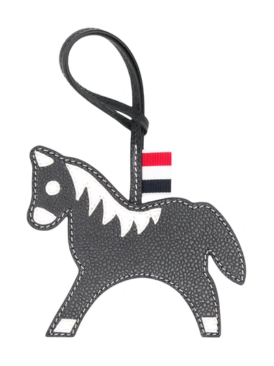 Shop Thom Browne Horse Bag Charm In Black