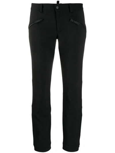 Shop Dsquared2 Skinny Cropped Trousers In Black