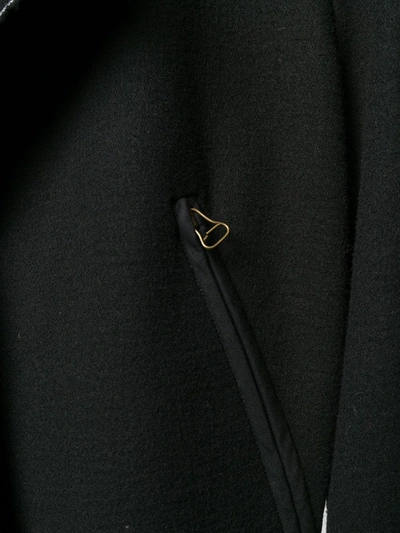 Pre-owned Lanvin 2003's Belted Midi Coat In Black
