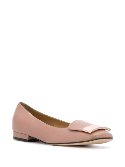 Shop Sergio Rossi Sr1 Ballerina Shoes In Neutrals