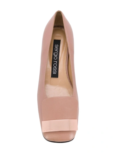 Shop Sergio Rossi Sr1 Ballerina Shoes In Neutrals