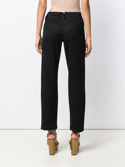 Pre-owned Gucci 2000's Flared Tailored Trousers In Black