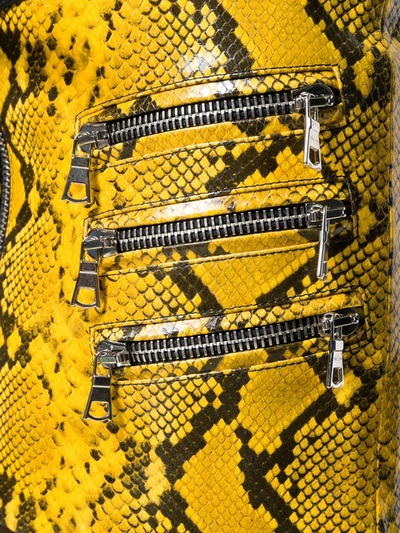 Ben Taverniti Unravel Project Yellow Python Leather Skirt In Yellow