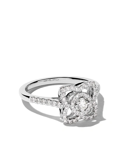 Shop De Beers 18kt White Gold Enchanted Lotus Diamond Ring