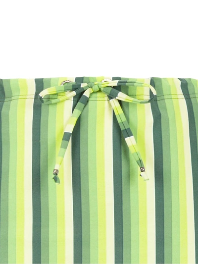 Amir Slama Striped Swimsuit In Green
