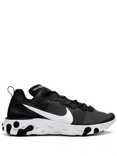 Shop Nike React Element 55 Sneakers In Black