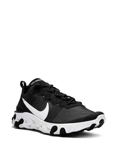 Shop Nike React Element 55 Sneakers In Black