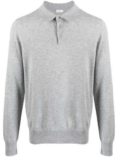 Shop Filippa K Long-sleeve Polo Shirt In Grey