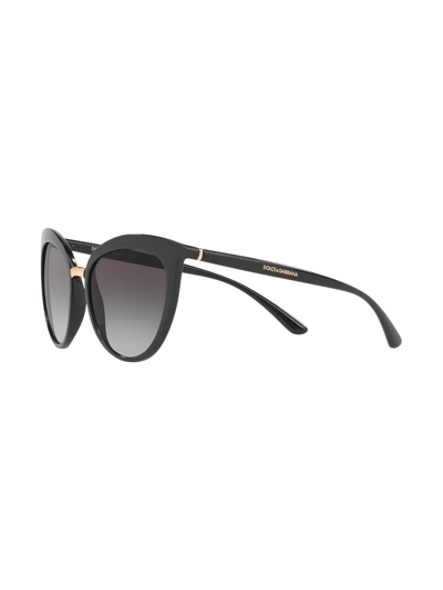 Shop Dolce & Gabbana Cat Eye Sunglasses In Black