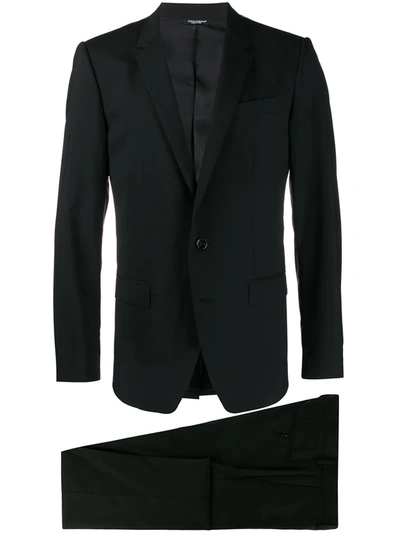 Shop Dolce & Gabbana Single-breasted Two Piece Suit In Black