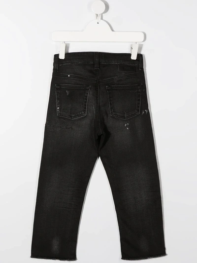 Shop Diesel Distressed Skinny-fit Jeans In Black