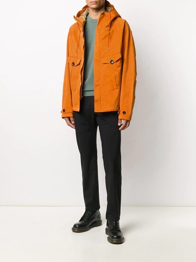 Shop Ten C Flap-pocket Hooded Jacket In Orange