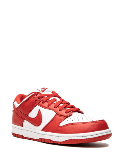 Nike Dunk Low Retro Casual Shoes Size 10.5 Leather In Red