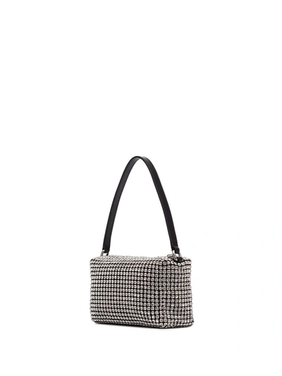 Shop Alexander Wang Medium Wangloc Rhinestone-embellished Clutch Bag In Metallic