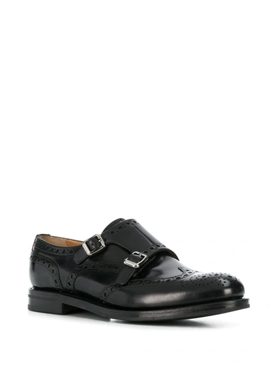 Shop Church's Monk-strap Brogue Shoes In Black