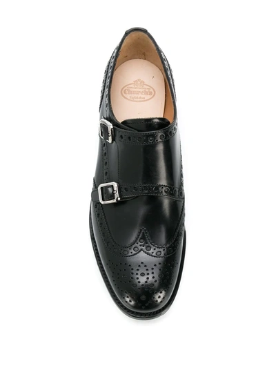 Shop Church's Monk-strap Brogue Shoes In Black