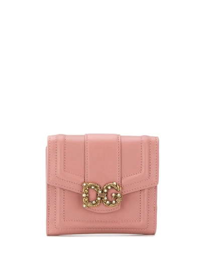 Shop Dolce & Gabbana Dg Amore Wallet In Pink