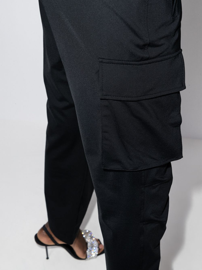 Shop Miaou Raven Straight-leg Cargo Trousers In Black