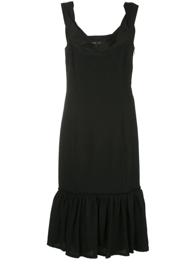Shop Proenza Schouler Draped Collar Dress In Black