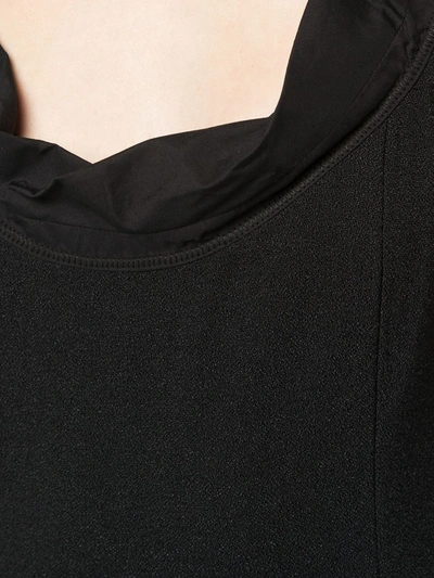 Shop Proenza Schouler Draped Collar Dress In Black