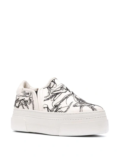 Shop Agl Attilio Giusti Leombruni Platform Slip-on Sneakers In White