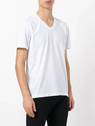 Shop James Perse V-neck T-shirt In White