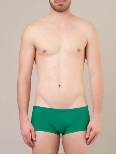 Shop Amir Slama Swimming Trunks In Green