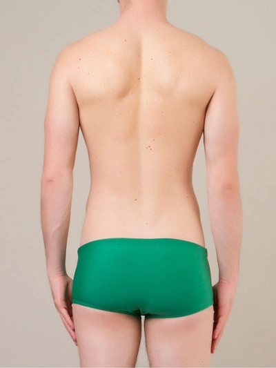 Shop Amir Slama Swimming Trunks In Green