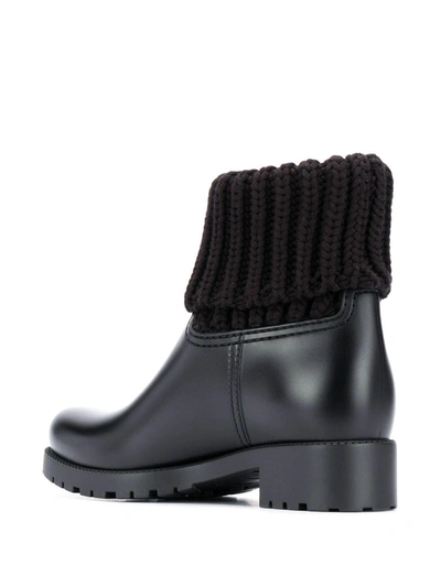 RIBBED KNIT DETAIL BOOTIES