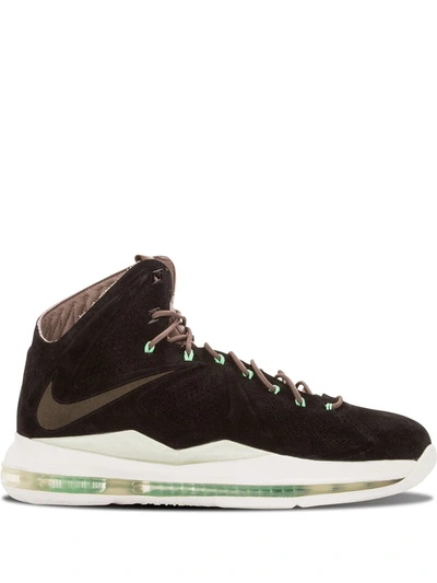 Shop Nike Lebron 10 Ext Qs "black Suede" Sneakers