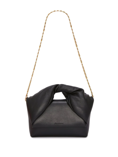 Shop Jw Anderson Medium Twister Crossbody Bag In Black