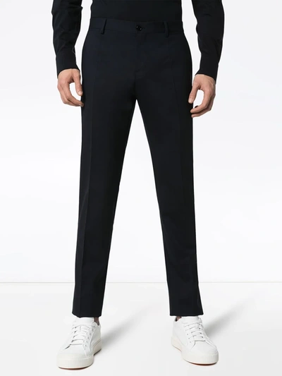 Shop Dolce & Gabbana Single Breasted Tailored Suit In Blue