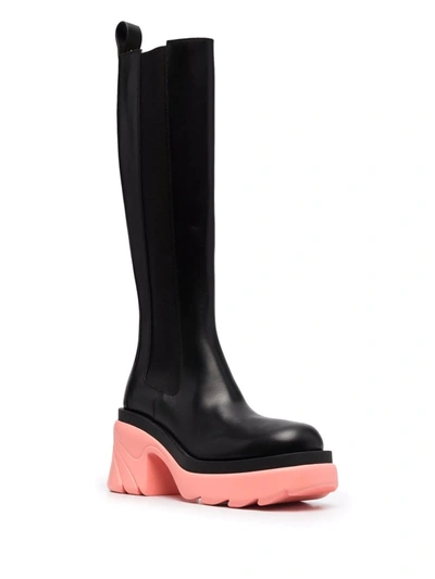 Shop Bottega Veneta Flash Knee-high Boots In Black
