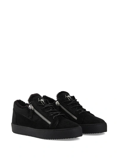 Shop Giuseppe Zanotti Side Zip Detail Sneakers In Black
