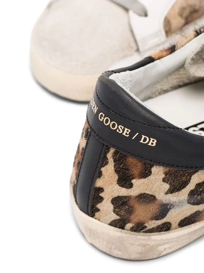 Shop Golden Goose Super-star Leopard Print Sneakers In Brown